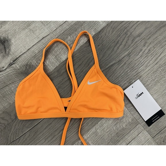 (2) Women's Nike HYDRASTRONG Bikini Tops Pink Orange Size Small NWT - Picture 6 of 10